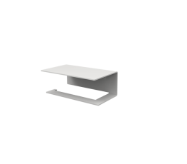 Mensola metallo bianco 14 cm dx